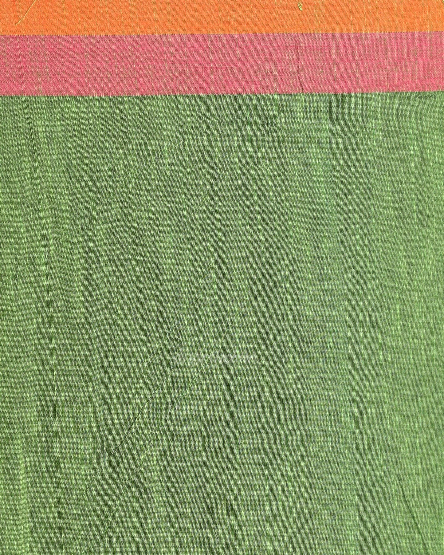 Women's Pea Green Begampuri Organic Cotton Saree