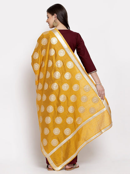 Women's Burgundy Cotton Solid 3/4 Sleeve Square Neck Casual Kurta Pant Dupatta Set