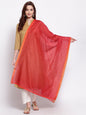Women's Red Cotton Silk Printed Casual Dupatta