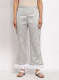 Women Grey Cotton Trouser by Myshka (