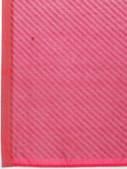 Women's Red Cotton Solid Casual Dupatta