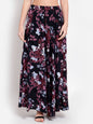 Women's Multi Printed Crepe Na Na Casual Skirt