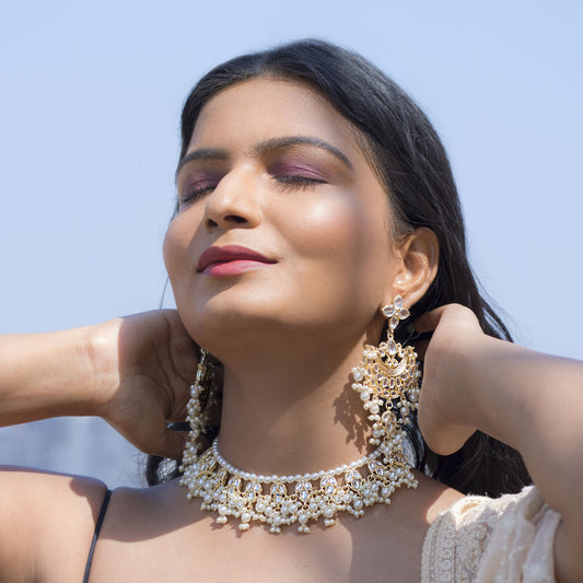 Women's Pearl Beaded Choker Neckl