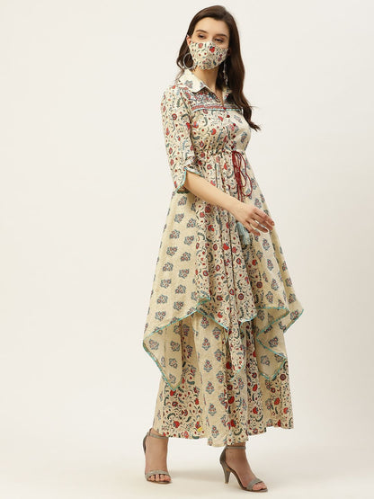 Women's Printed Asymmetric Tunic Palazzo Set