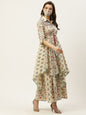 Women's Printed Asymmetric Tunic Palazzo Set
