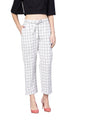 Women White Cotton Trouser by Myshka (
