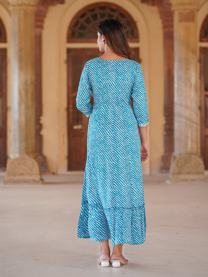 Women's Blue Viscose Rayon Kurta