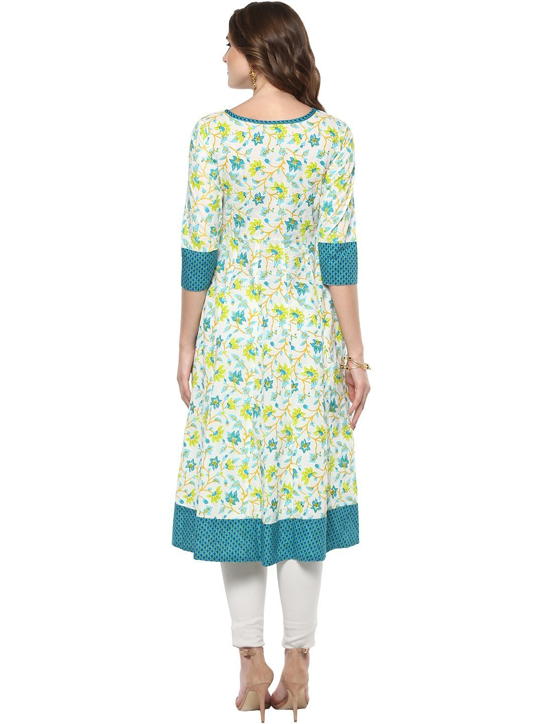 Women's Multicolor Cotton Kur