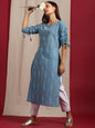 Women's Blue Cotton Kurta (1pc set)