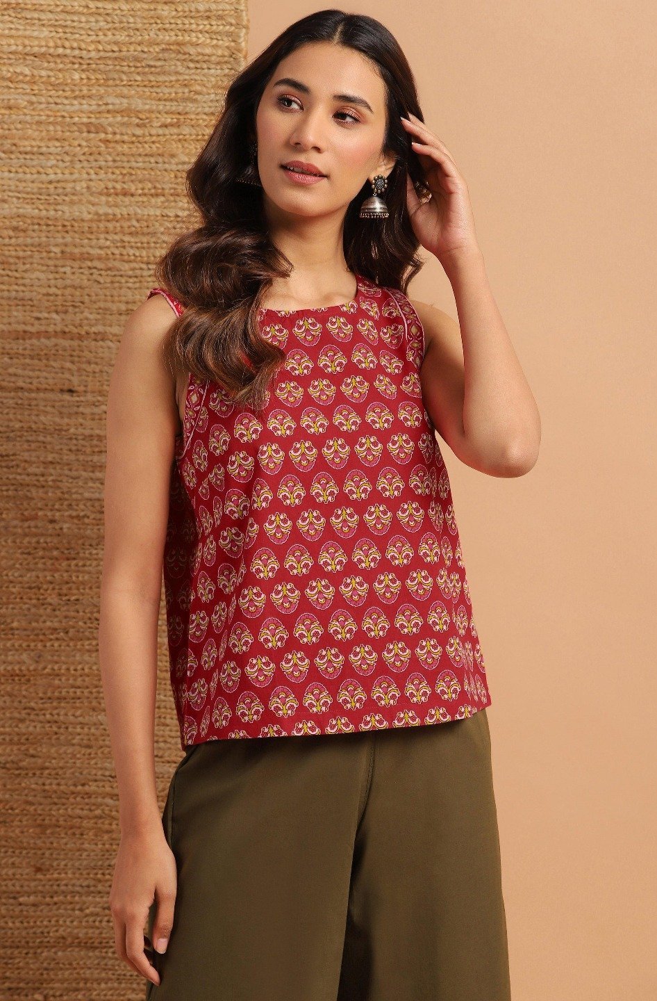 Women's Red Cotton T