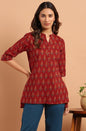 Women's Red Cotton Tun