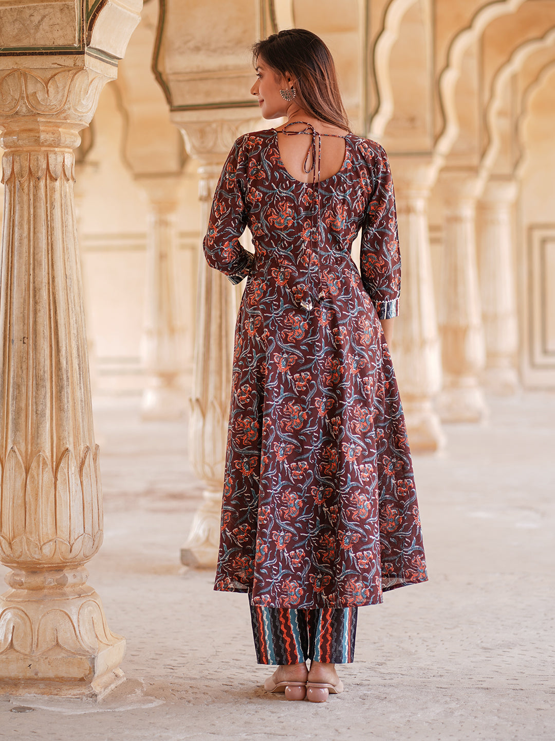 Women's Brown Cotton Kurta