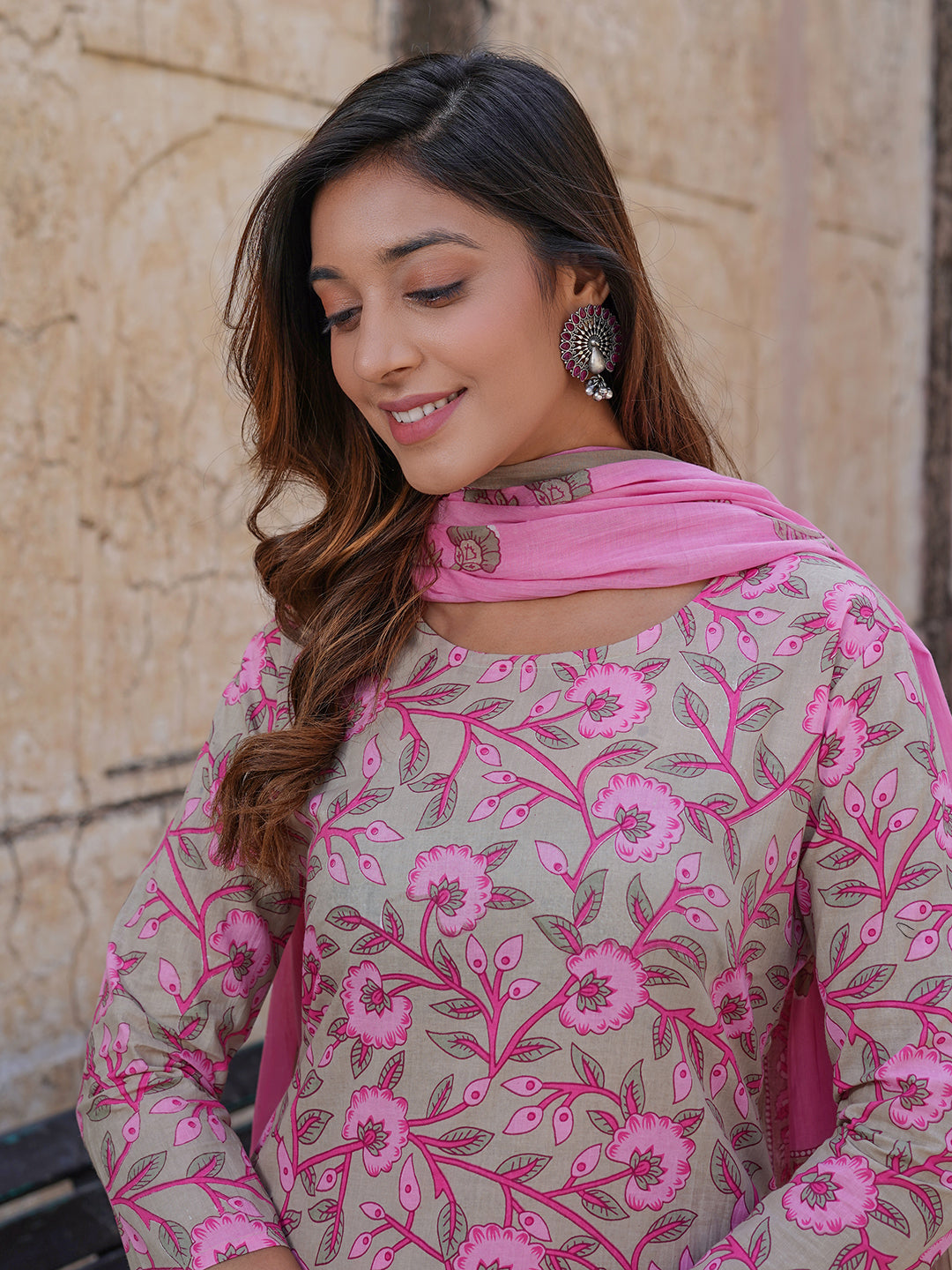 Women's Cream Cotton Kurta