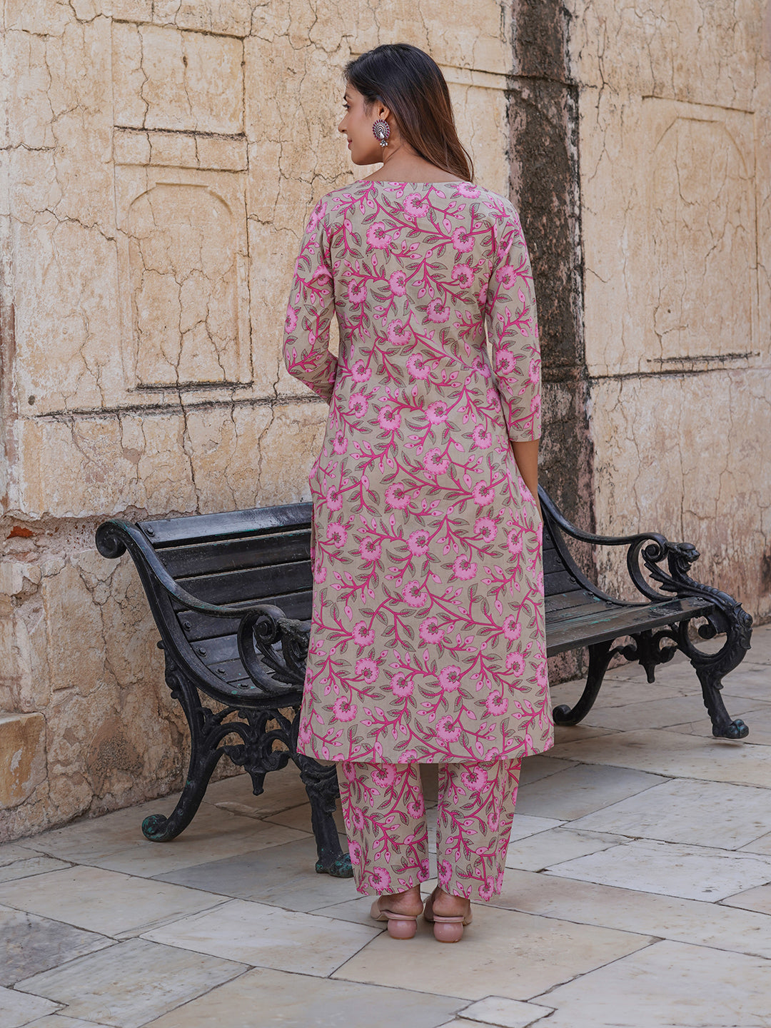 Women's Cream Cotton Kurta