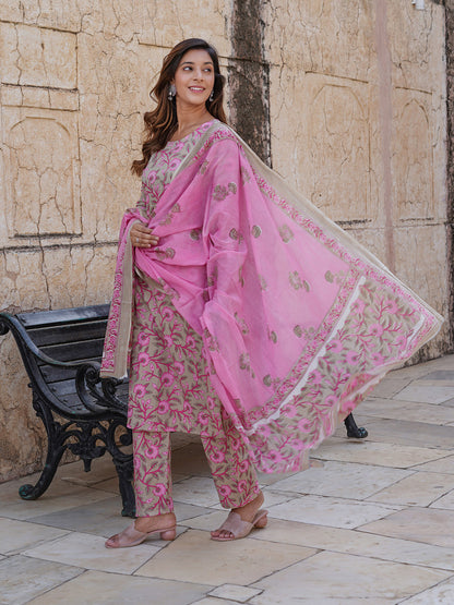 Women's Cream Cotton Kurta
