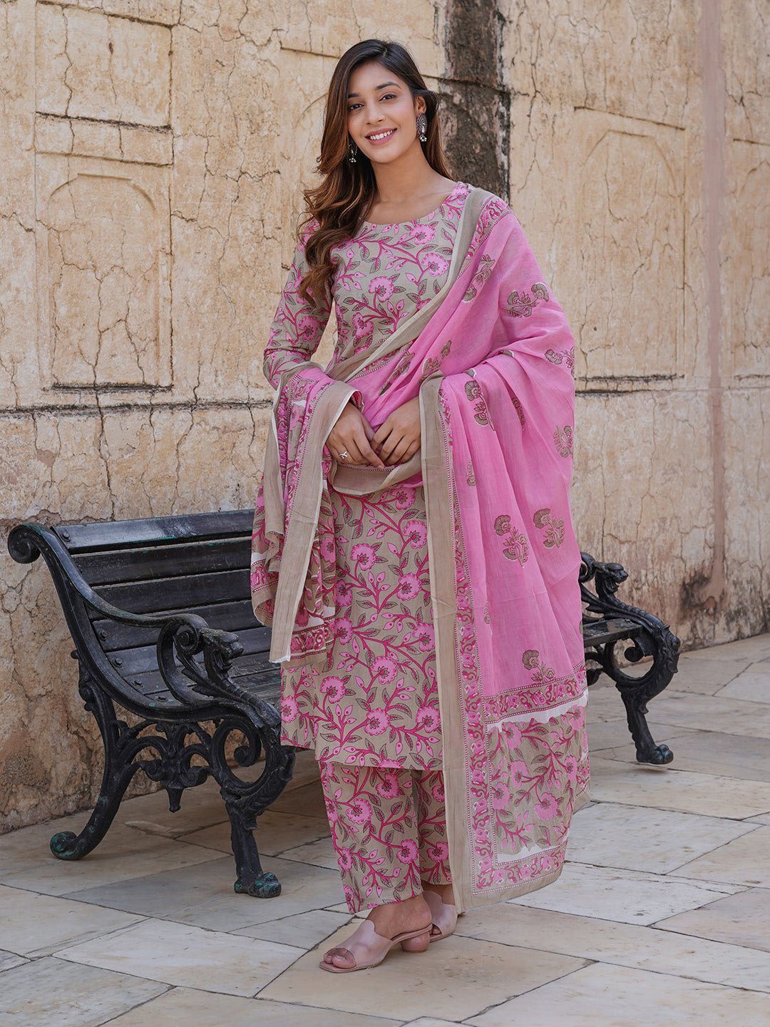 Women's Cream Cotton Kurta