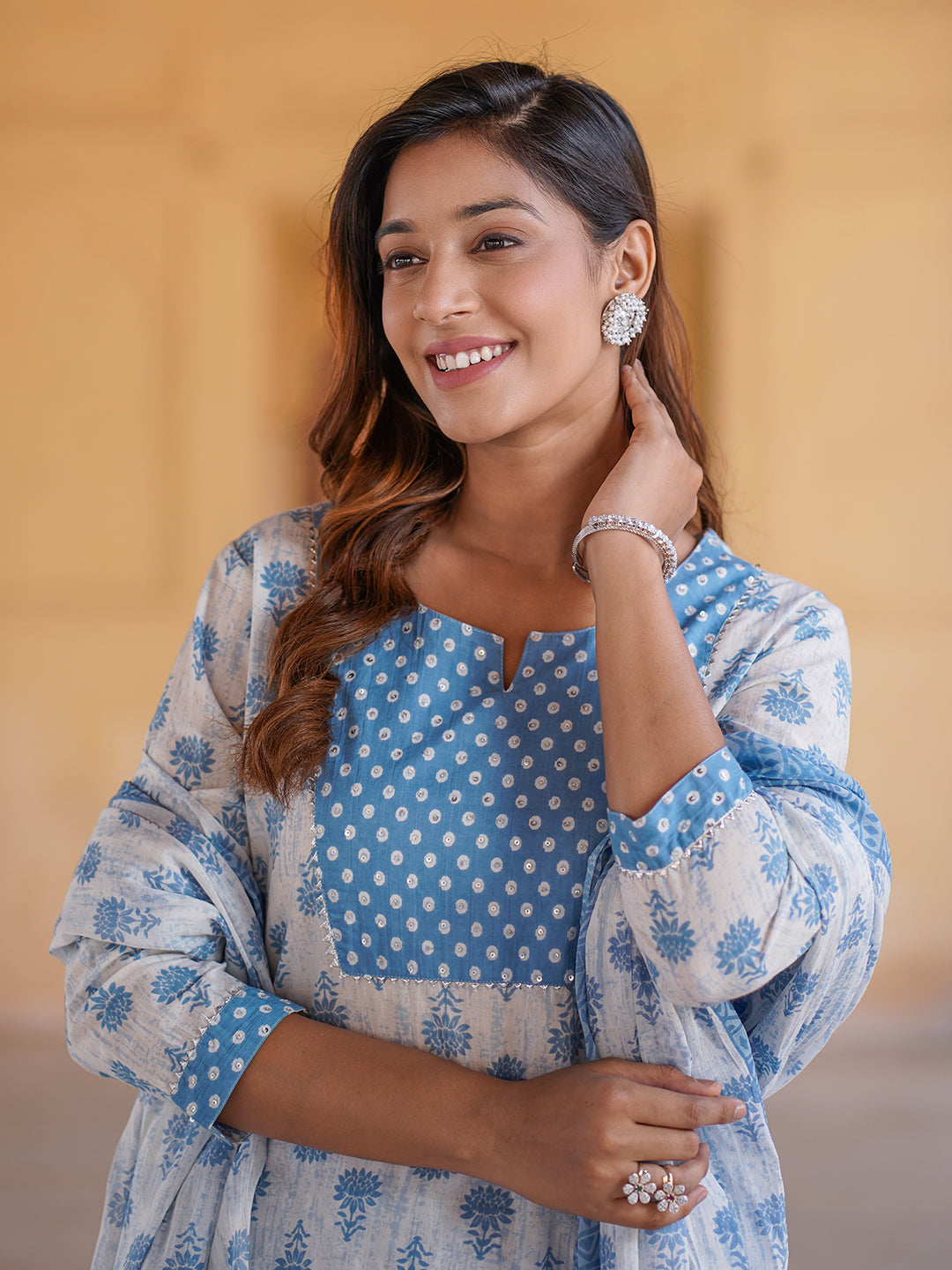 Women's White Cotton Kurta
