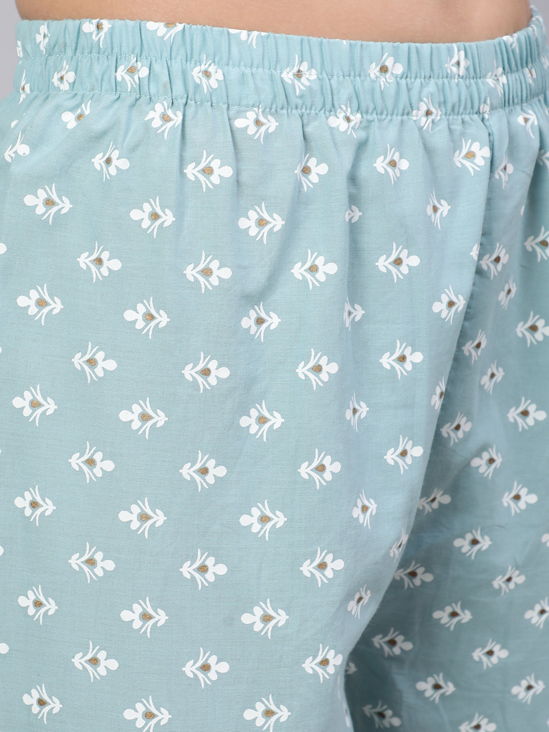 Women's Blue Embroidered Straight Kurta With Trouser And Dupatta