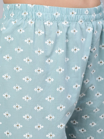 Women's Blue Embroidered Straight Kurta With Trouser And Dupatta