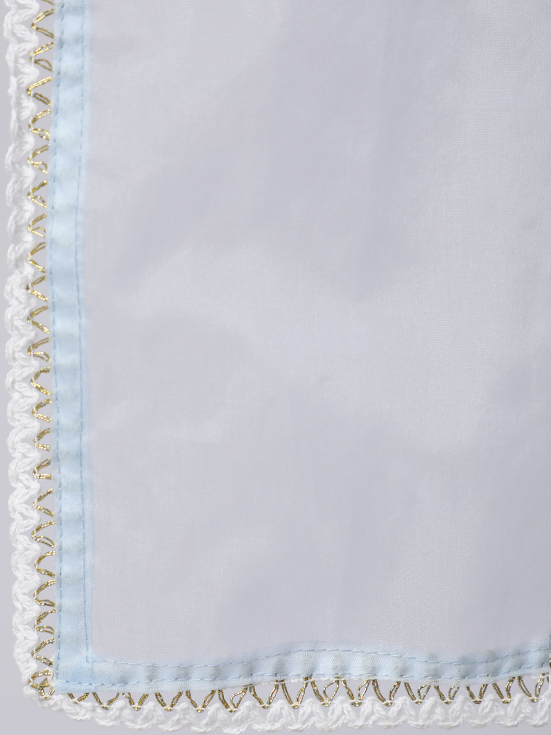 Women's Blue Embroidered Flared Kurta With Trouser And Dupatta