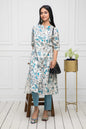 Women's Multi Floral Cotton A-Line Mandarin Collar Kurtas