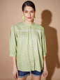 Women's Green Ethnic Motifs Tops
