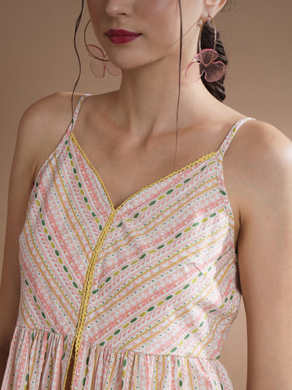 Women's Multi Printed Sweetheart Neck Top
