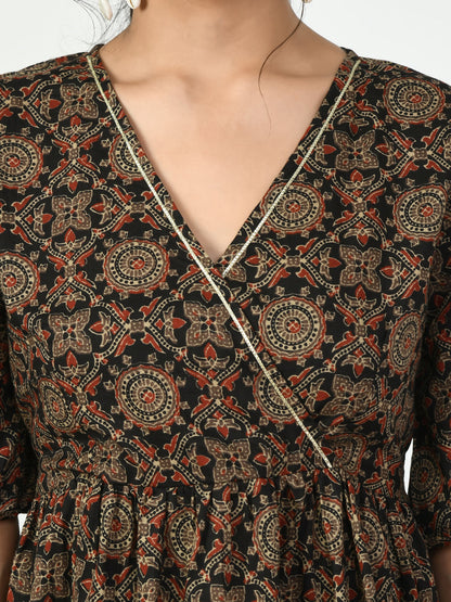 Women's Multi Empire Printed Dress
