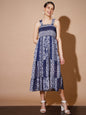 Women's Blue Geometric Dresses