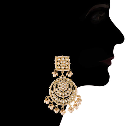 Women's 18K Gold Plated Traditional Kundan & Pearl Studded Choker Se