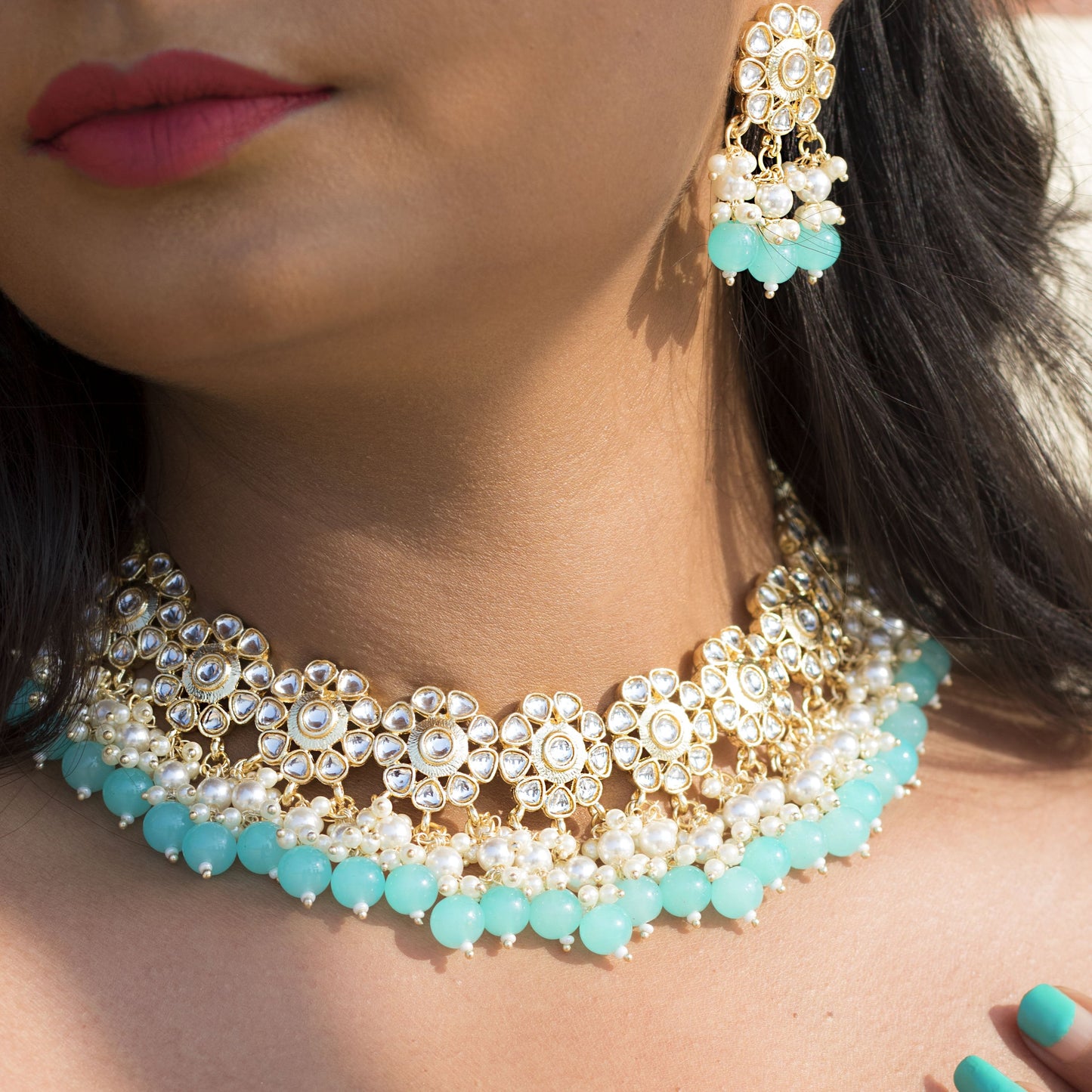 Women's Pearl Moti Mala Neckl