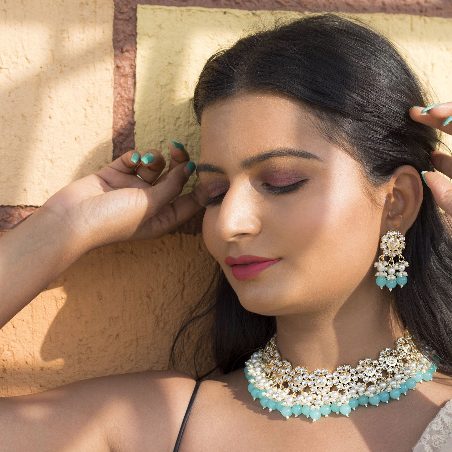 Women's Pearl Moti Mala Neckl