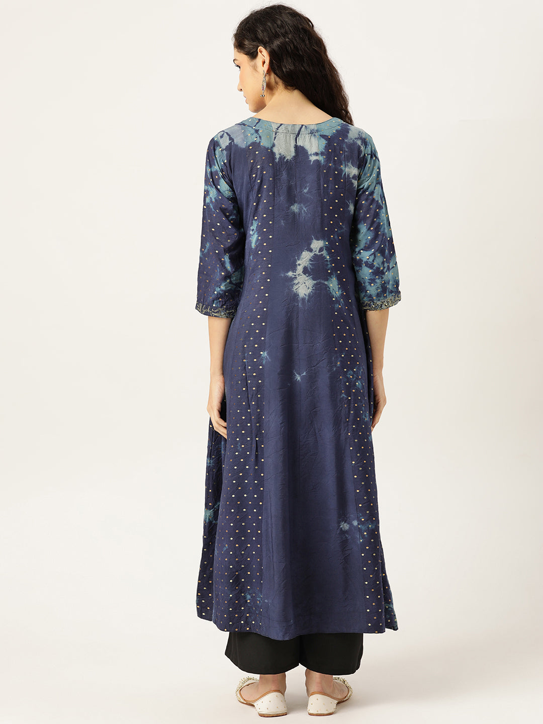 Women's Flared A-Line Dress (Blue)
