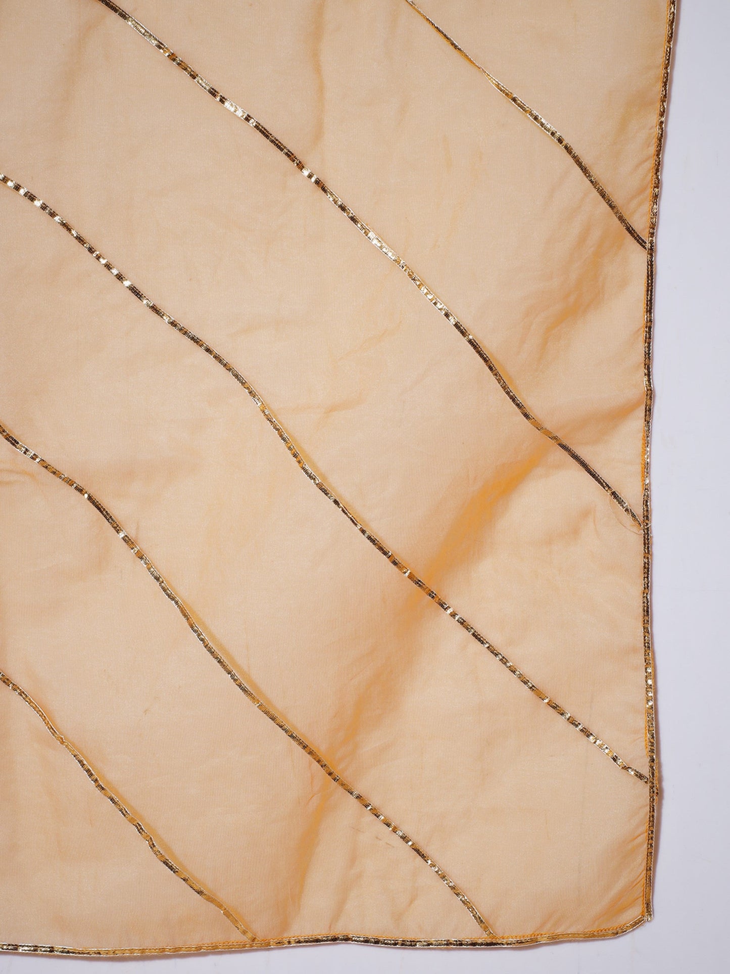Women's Mustard Solid Kurta & With Dupatta