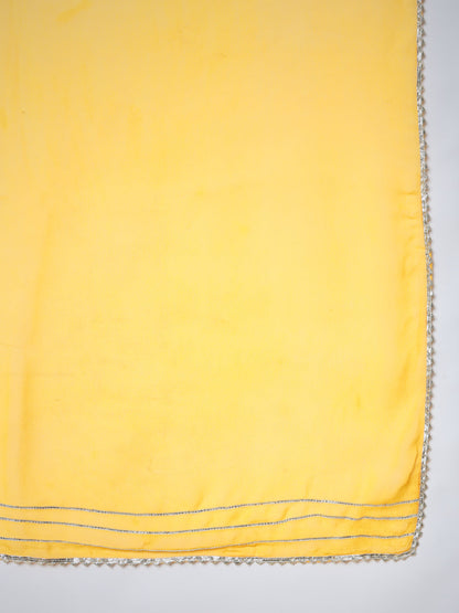 Women's Yellow Anarkali Kurta & With Dupatta