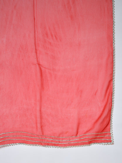 Women's Red Anarkali Kurta & With Dupatta