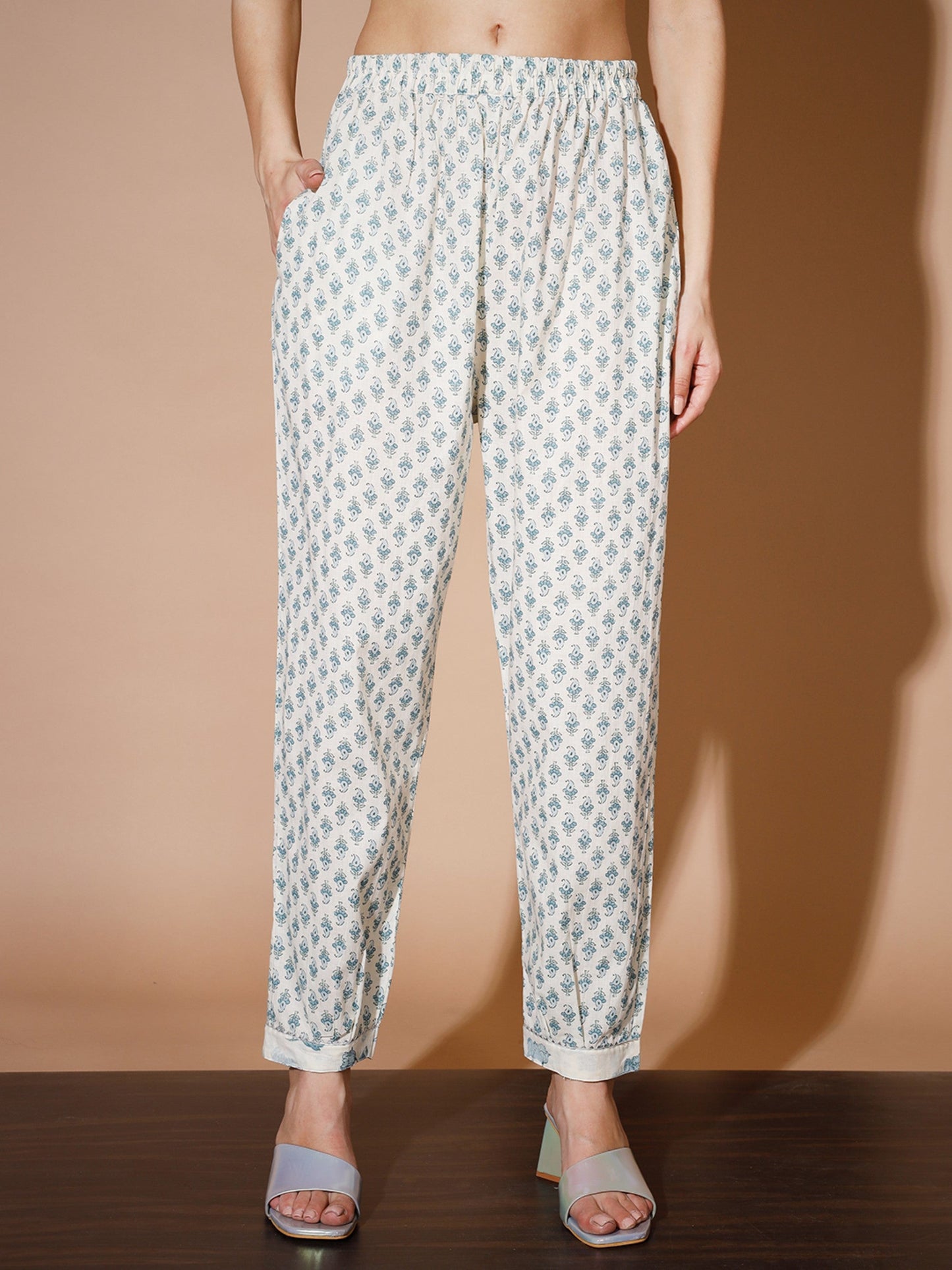 Women's Multi Floral Kurta & Trousers