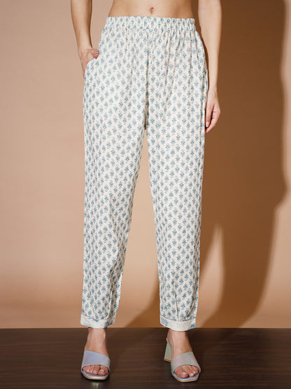 Women's Multi Floral Kurta & Trousers