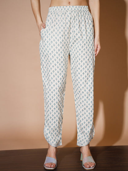 Women's Multi Floral Kurta & Trousers