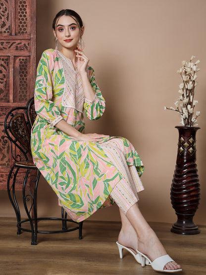 Women's Multi A-Line Kurta & Palazzos