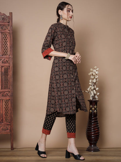 Women's Multi A-Line Kurta & Trousers