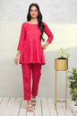 Women's Red Printed Co-Ords