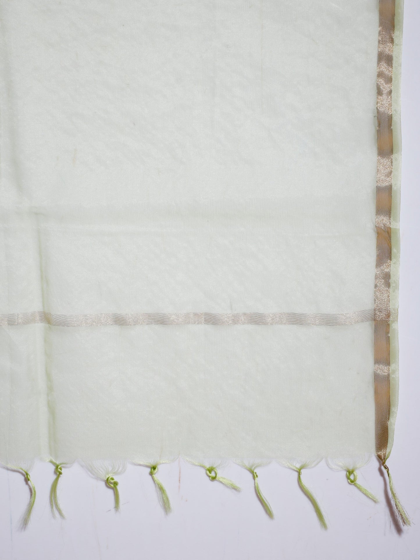 Women's Green Printed Kurta & Trousers With Dupatta