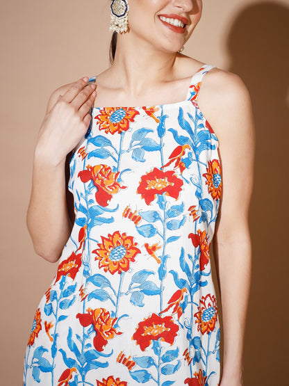 Women's Multi Printed Kurta & Trousers With Dupatta