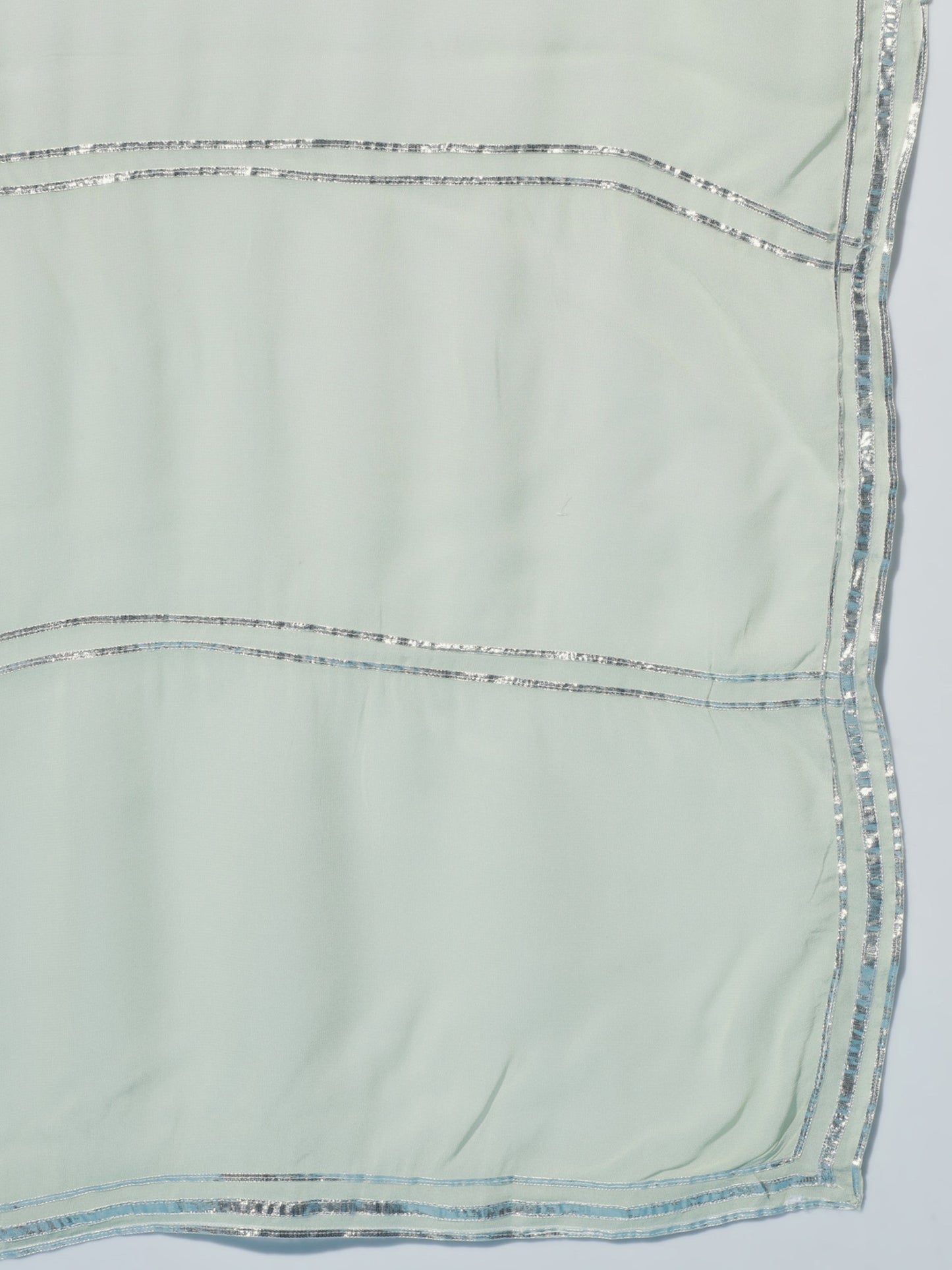 Women's Green Solid Kurta & Palazzos With Dupatta