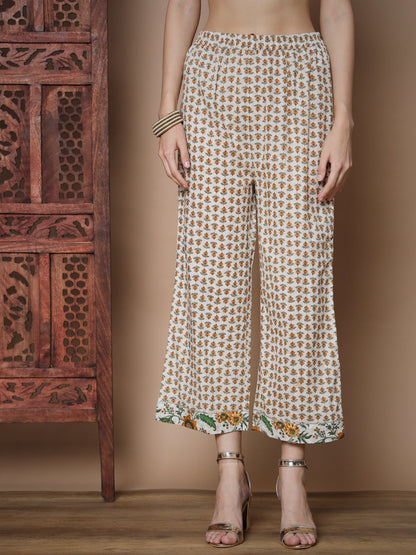 Women's Multi Anarkali Kurta & Palazzos With Dupatta