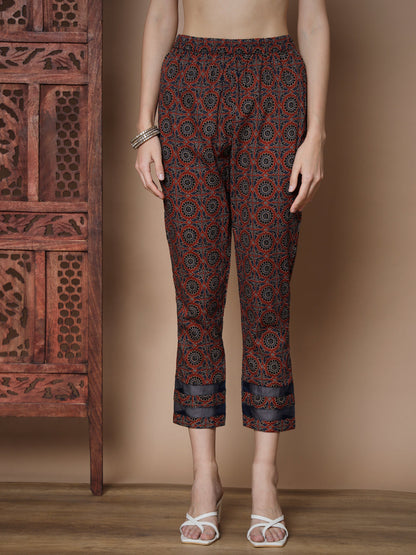 Women's Blue Straight Kurta & Trousers With Dupatta
