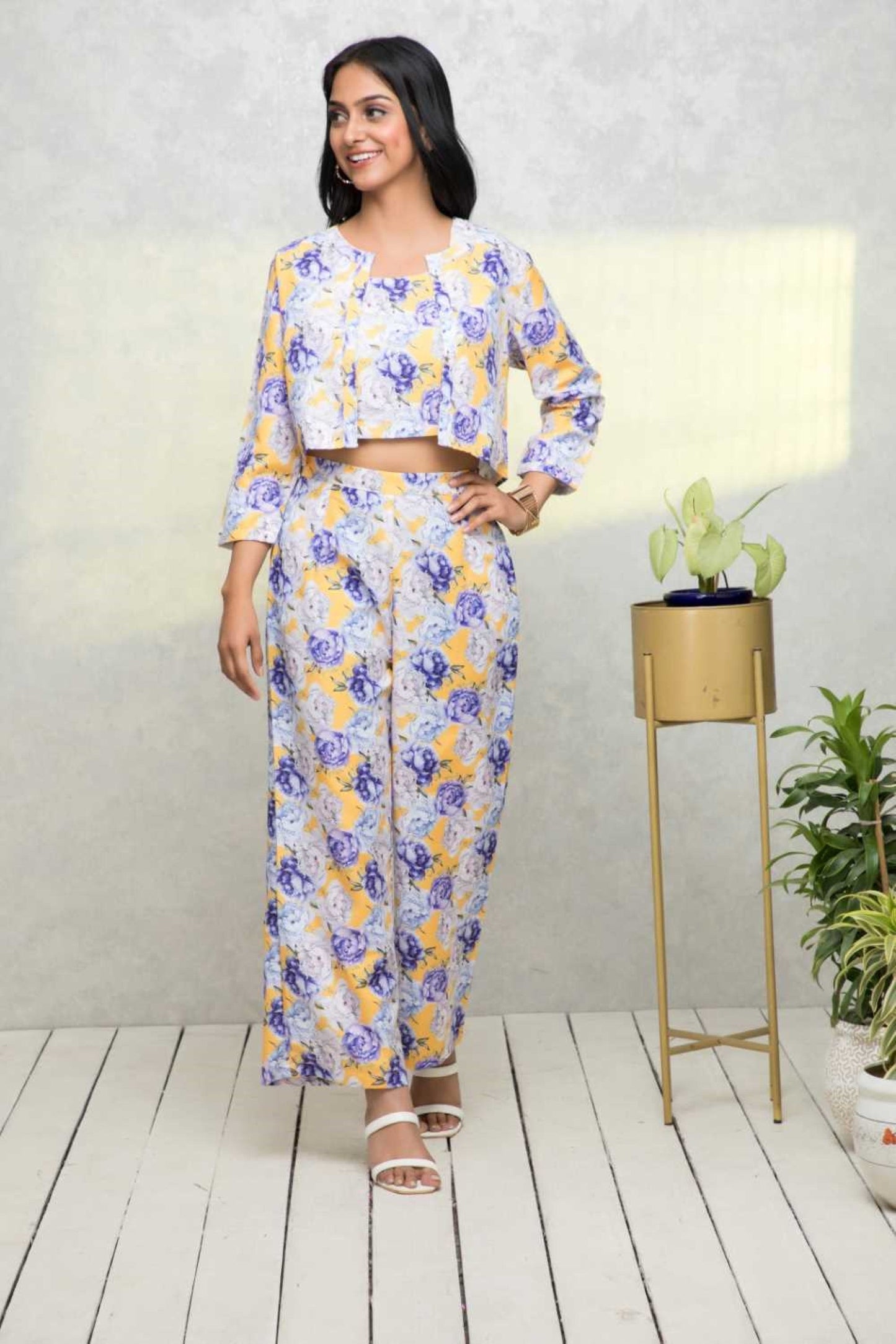 Women's Multi Printed Pastels Co-Ords