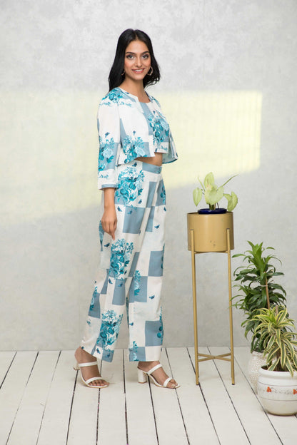Women's Multi Printed Summer Checks Co-Ords