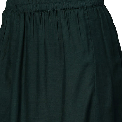 Women's Green Cotton Printed Half Sleeve Casual Kurta Skirt Set